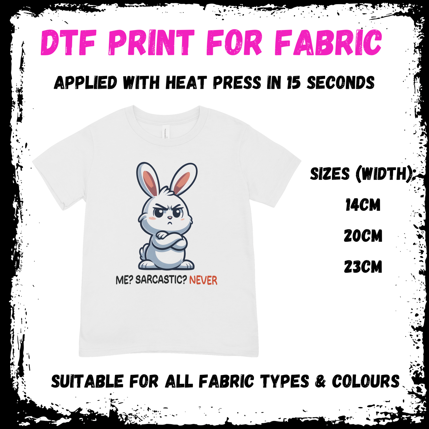 Me? Sarcastic? Never - Sarcastic/Rude Animal DTF print