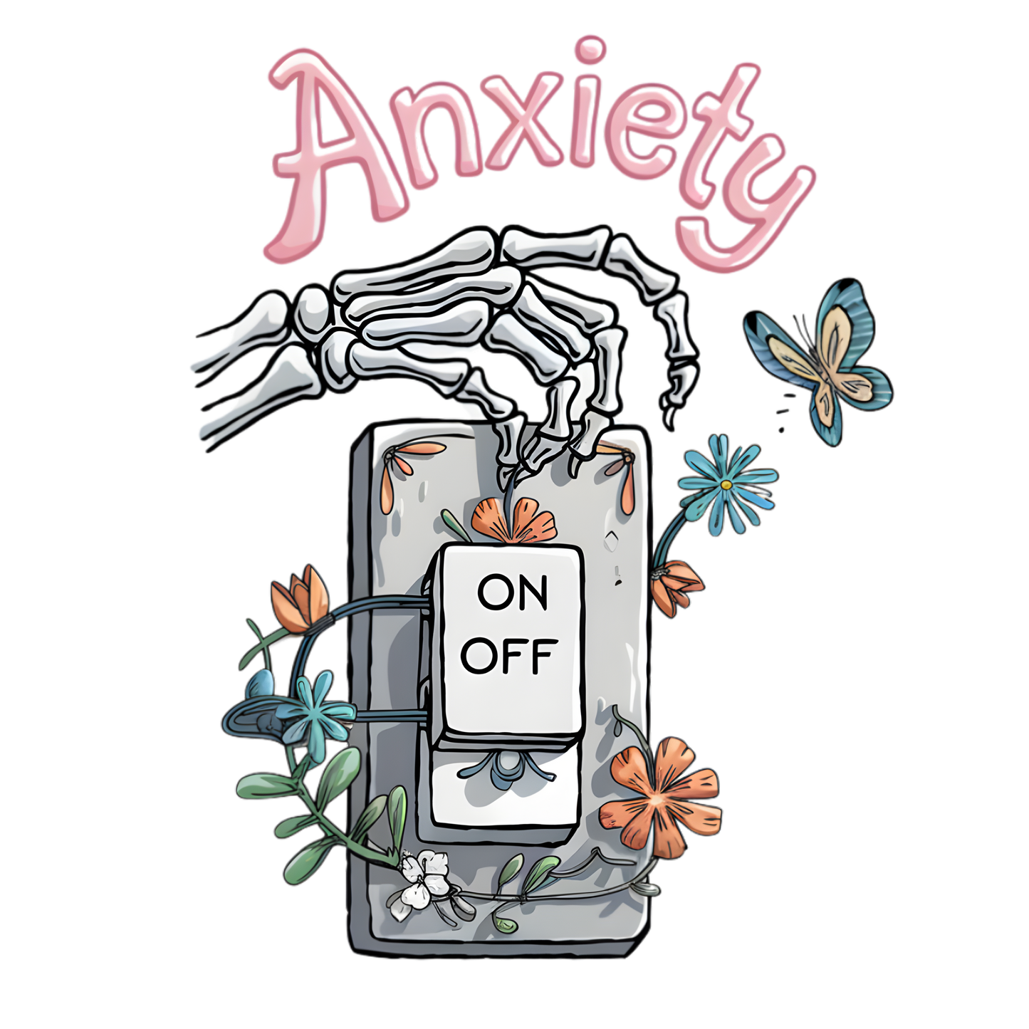 Anxiety UV DTF Single Transfers