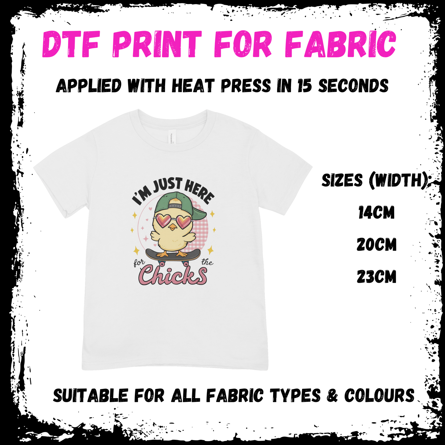 I'm Just Here For The Chicks - Sarcastic/Rude Animal DTF print