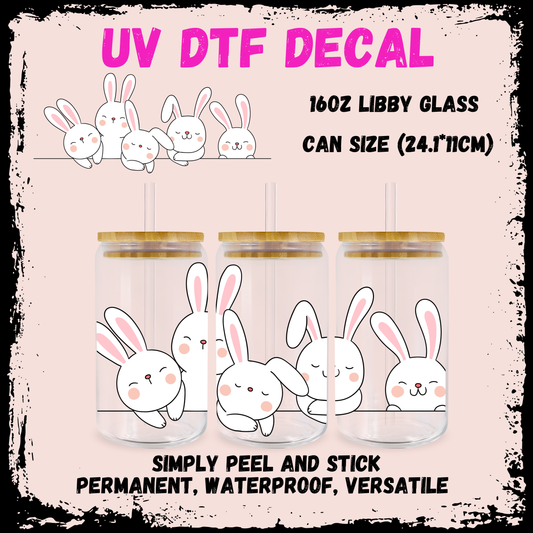 Easter UV DTF - White Bunnies