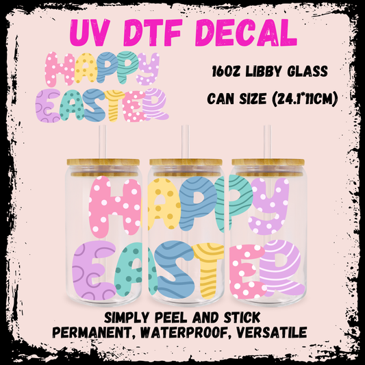 Easter UV DTF - Happy Easter Text