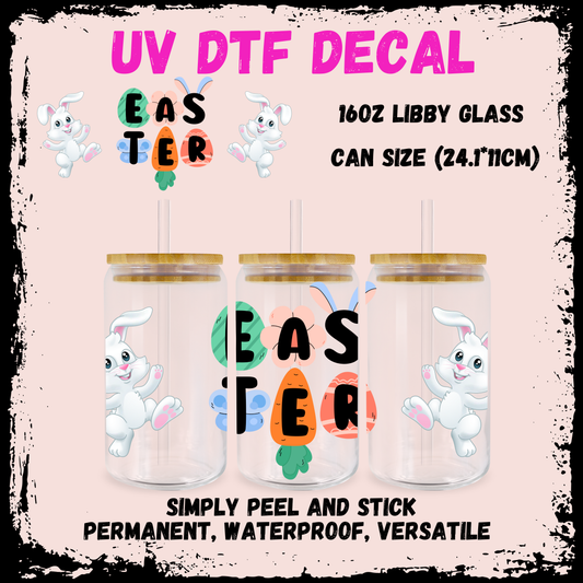 Easter UV DTF - Easter White Bunnies