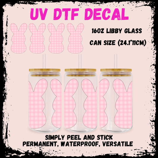 Easter UV DTF - Gingham Bunny