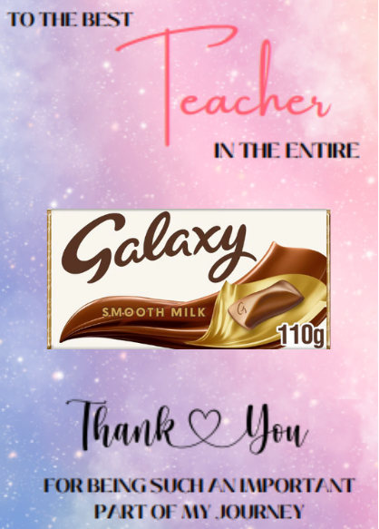 DIGITAL FILE - Teacher Chocolate Bar Board