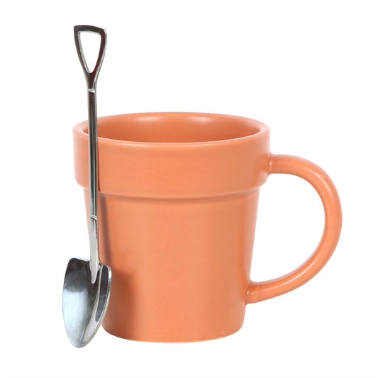 Plant Pot Mug & Shovel Spoon