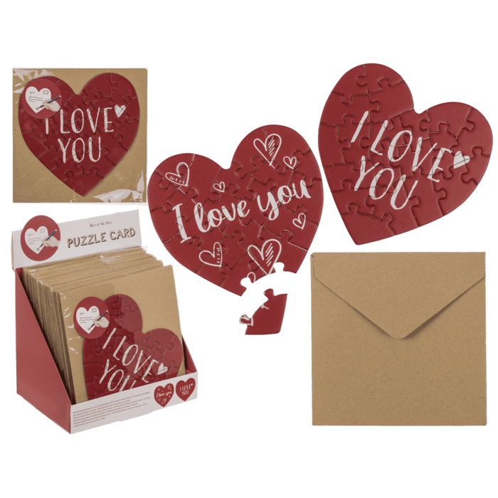 Heart Shaped Puzzle Card