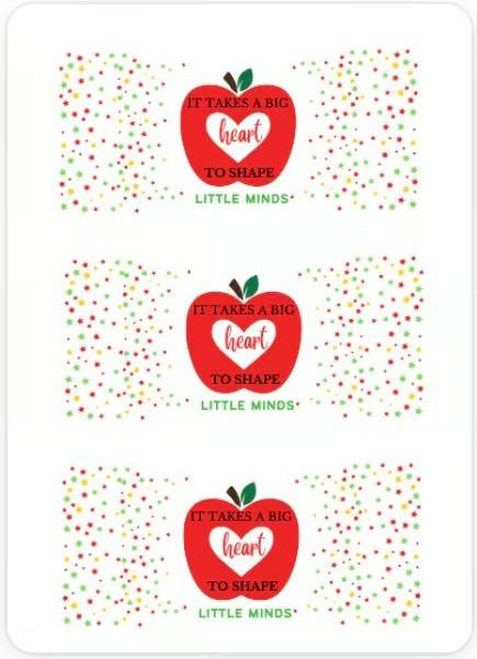 DIGITAL FILE - Sublimation SVG - It takes a big heart to shape little minds teacher WRAP