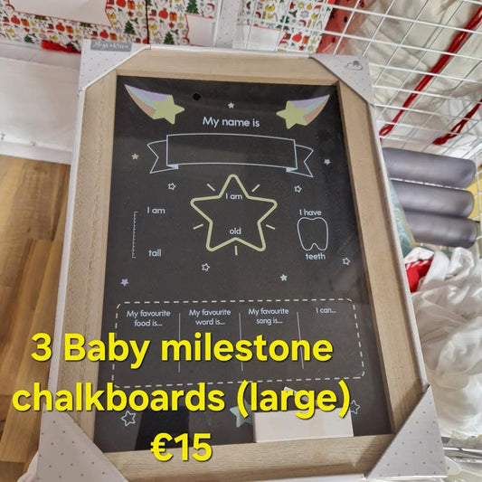 Bundle of 3 large baby milestone chalkboards