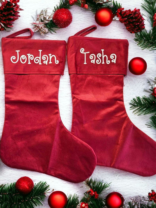 PERSONALISED Velvet Style Stocking