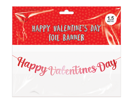 Happy Valentine's Day Foil Banner