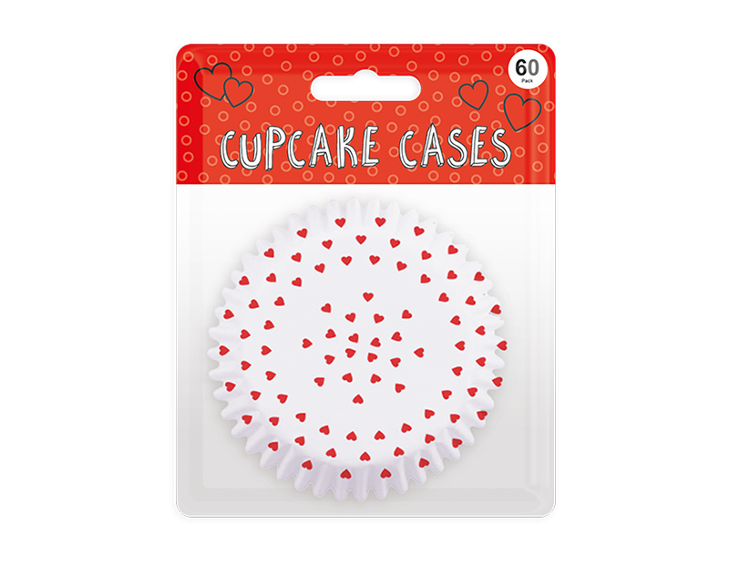 Valentine's Printed Cupcake Cases 60 pk